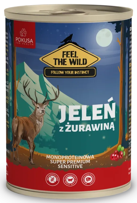 Mokré krmivo pre psov - Jelenina s brusnicami | Feel The Wild